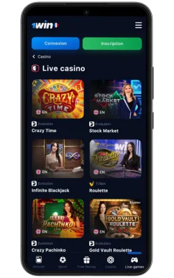 1win live casino app 
