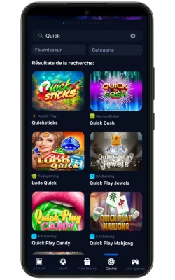 1win casino app quick games