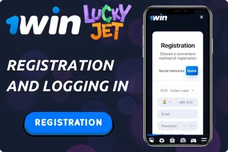 como registrar no app Lucky Jet 1Win