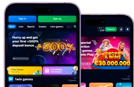 1win uygulama telefonları
