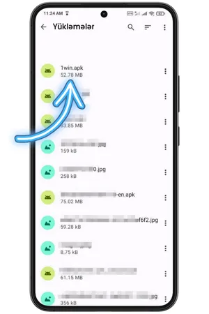 Android Yükləmələr Menyu