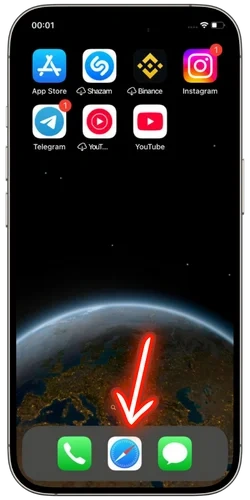 1Win iOS uygulaması Safari üzerinden
