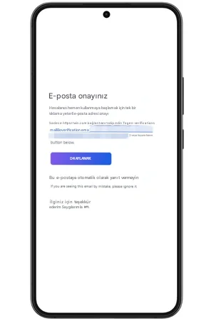 1win uygulamasında kayıt onayının e-posta yoluyla yapılması