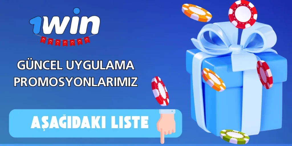 1Win uygulamasındaki bonuslar ve promosyonlar