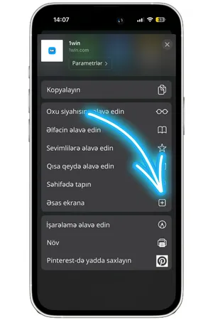 Əsas səhifəyə əlavə edin