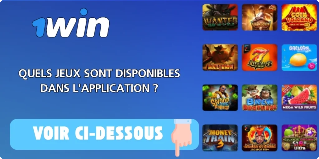 Aperçu des jeux de casino 1Win