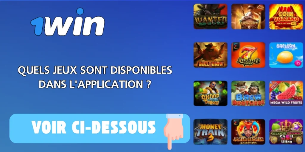 Aperçu des jeux de casino 1Win
