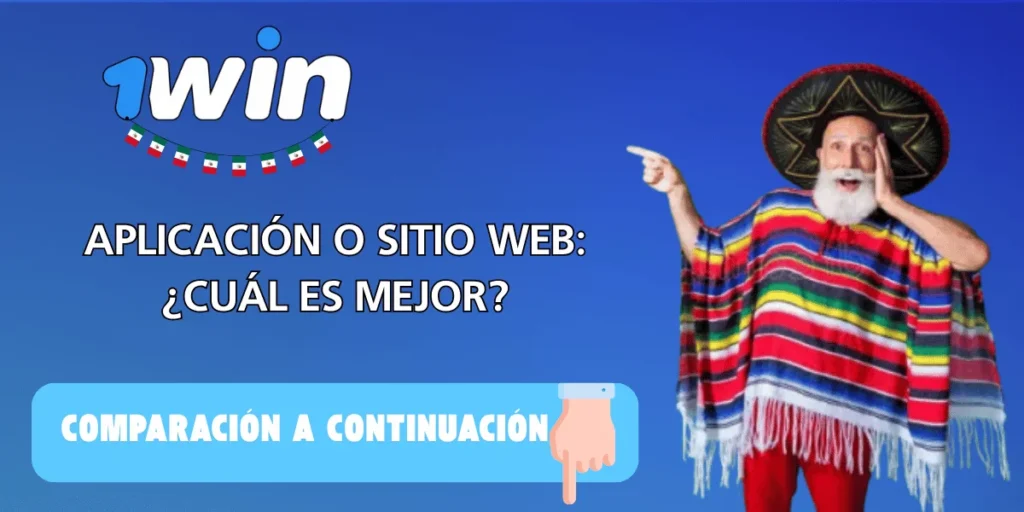 Comparación entre la aplicación 1Win y el sitio web móvil