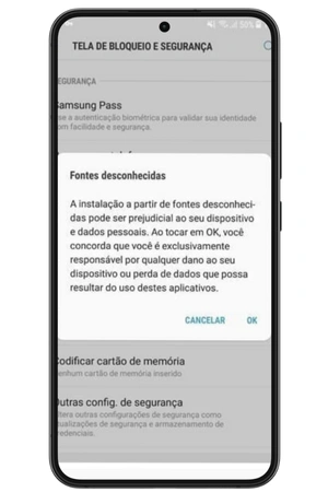 instalando o aplicativo 1win no Android por meio de fontes desconhecidas