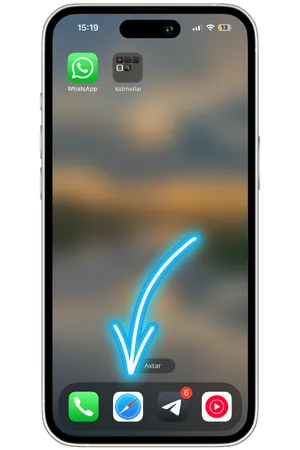 Safari brauzeri açın