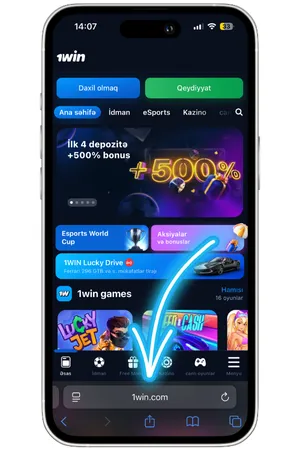 1Win rəsmi saytını axtarın