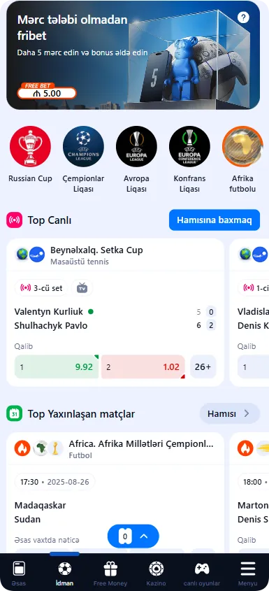 Yüksək əmsallarla idman mərcləri