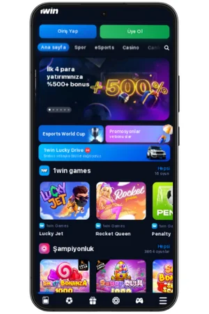 uygulama üzerinden 1Win'e kayıt