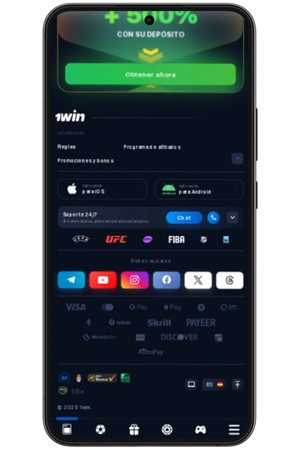 Visita el sitio web oficial de 1Win ES